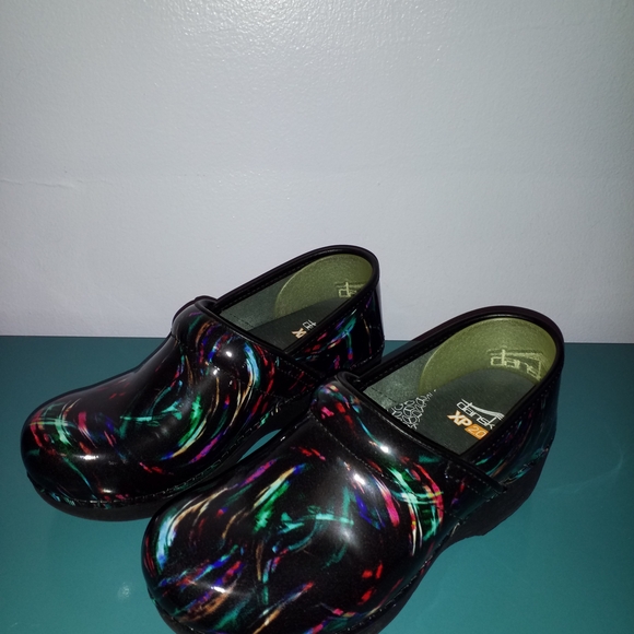 Dansko Shoes - Dansko Black And Colorful Clogs with Comfort and Slip-Resistant Design